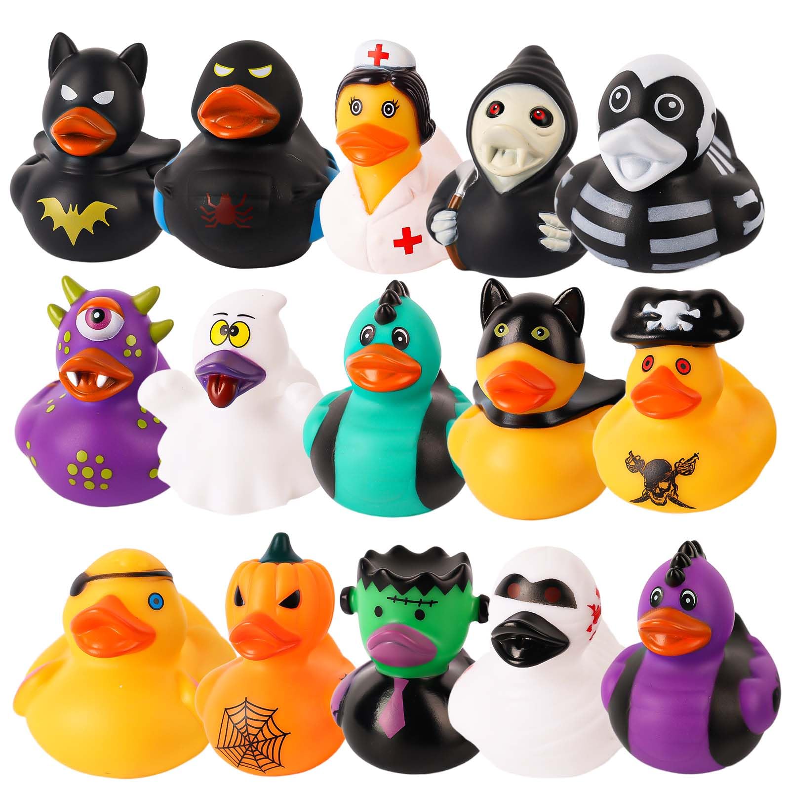 Rubber Duck Bath - 12/24/36PC cadılar bayramı plastik ördekler, çeşitli