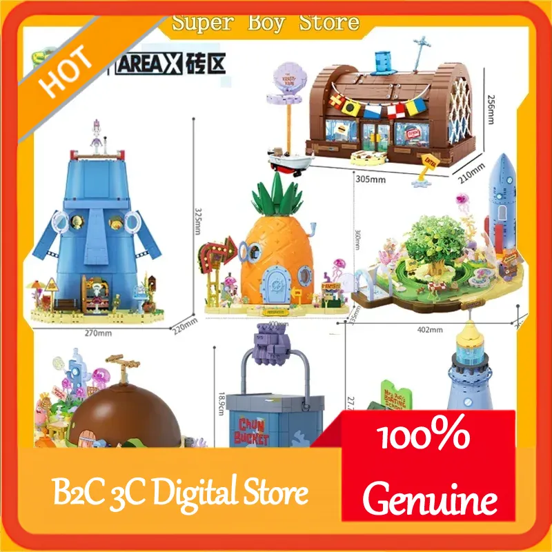 Kids Toys Blocks - Areax Spongebob Bikini Bottom Yapı Taşı