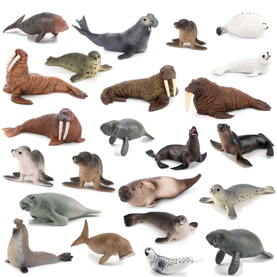 Kids Toys Under 1 Year - Gerçekçi Dugong Manatee Mors Deniz Aslanı