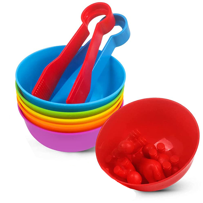 Kids Toys 2 Year Old - 2 Cımbız ile 6 Plastik Kase