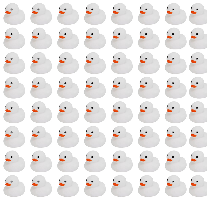 Rubber Duck Bath - 6/12/24 adet Beyaz Lastik Ördekler Toplu