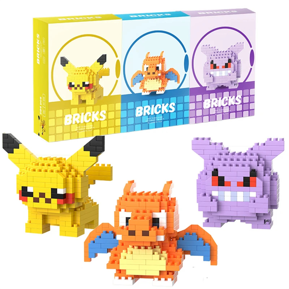 Kids Toys Blocks - Pokemon Mikro Yapı Taşları Pikachu Dragonite