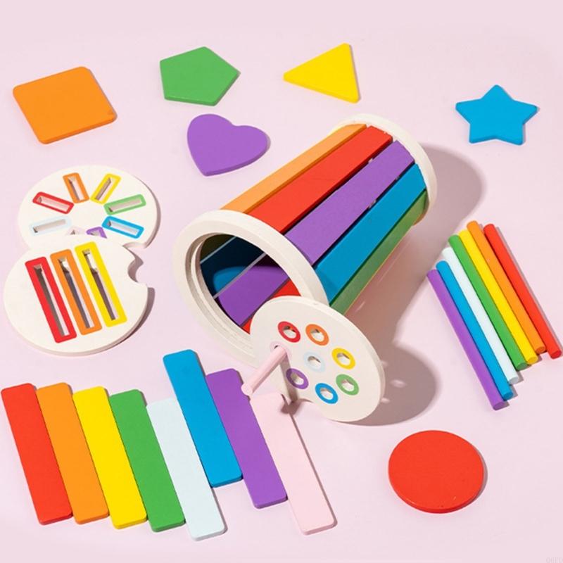 Kids Toys 2 Year Old - Eğitici Ahşap Şekil Sıralayıcısı Oyuncak Yaşları