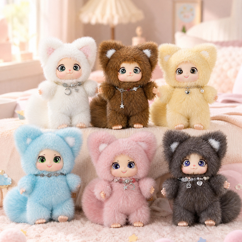 Kids Toys Bag - 18cm Yeni Sevimli Aile Tilki Peluş