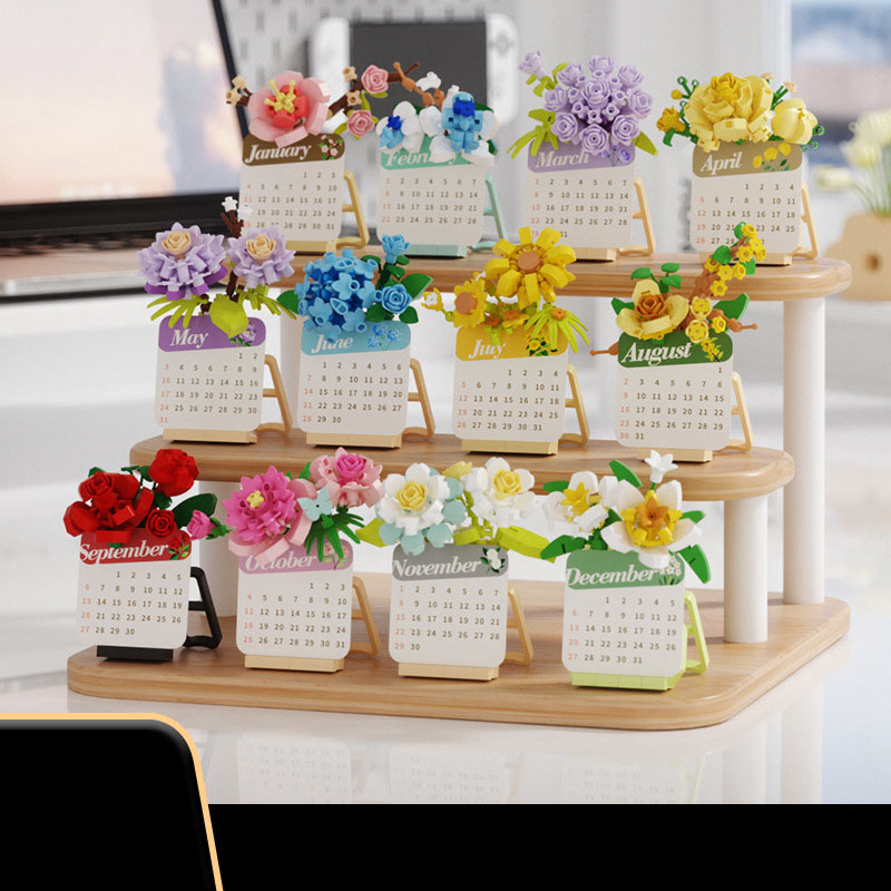 Kids Toys Blocks - 2026 Sukulent Bitki Yapı Taşları, 3D