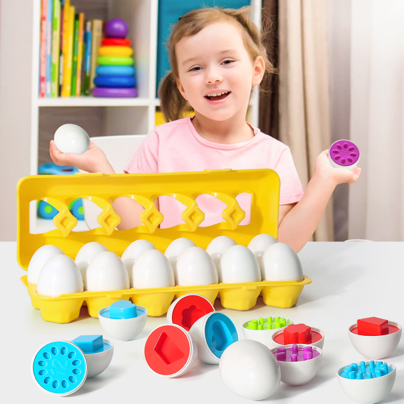 Kids Toys 2 Year Old - Yumurta Vidalar 3D Bulmaca Montessori Öğrenme
