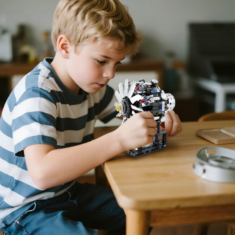 G8910 Havacılık V8 Motoru 558  - Kids Toys Blocks incelemesi ve fiyatı