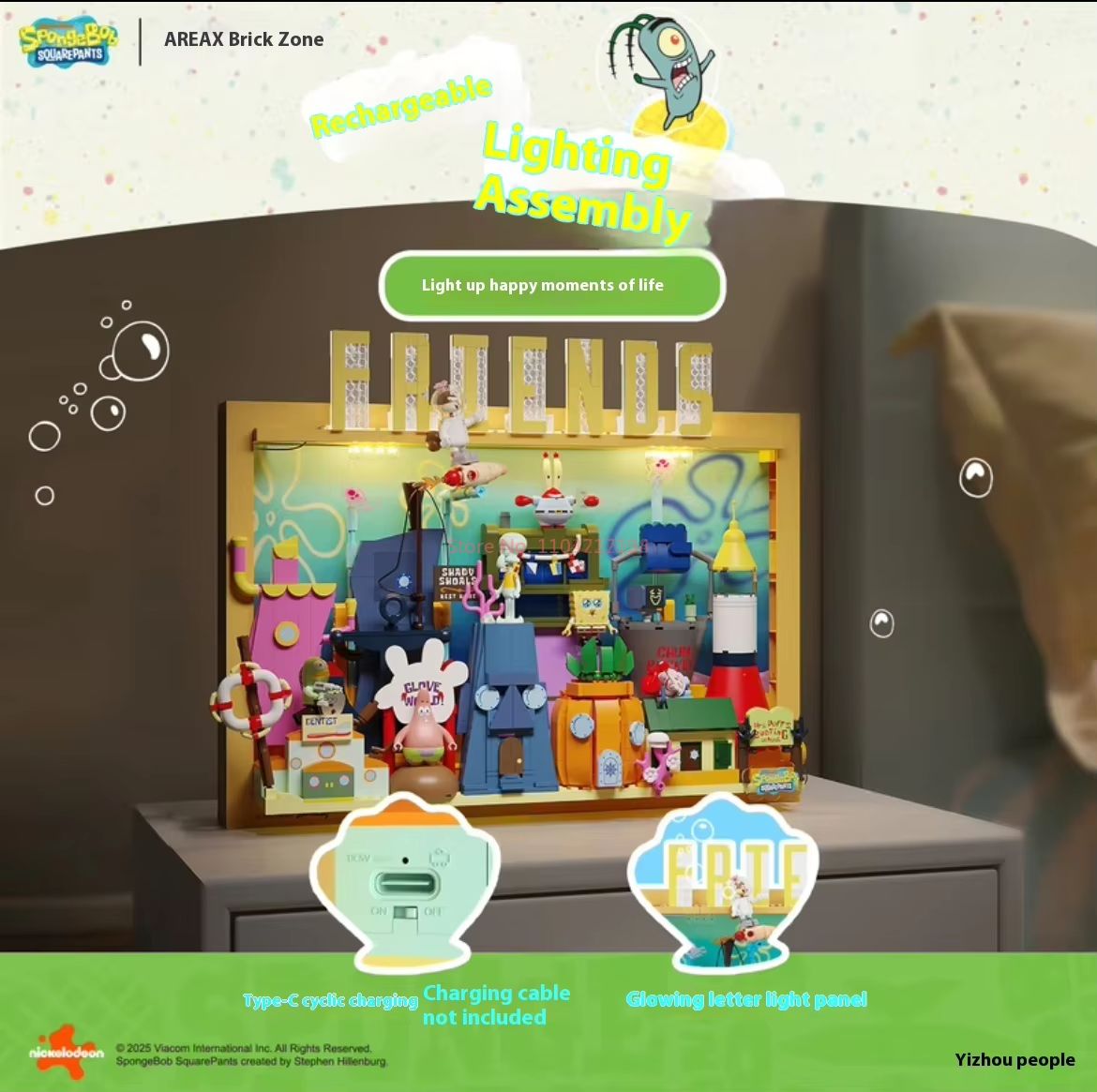Resmi Area-X Sünger Bob Kare P - Kids Toys Blocks incelemesi ve fiyatı
